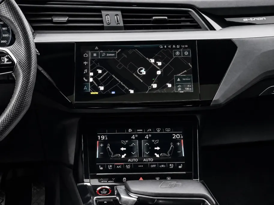 Audi e-tron S 503pk Quattro 95 kWh · SOH 95,3% · Panoramadak · Stoelventilatie · Luchtvering · 360gr. Camera · Elek. Voorstoelen · B&O Audio · 21'' Inch · Leder · EXTRA INRUILKORTING ·