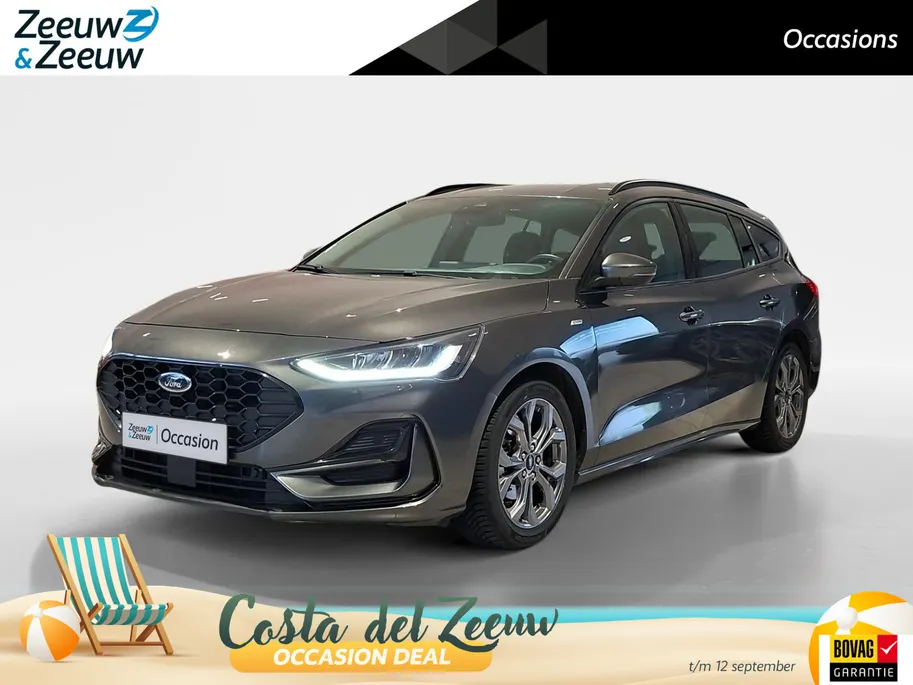 Ford Focus Wagon 1.0 EcoBoost Hybrid ST-Line 125pk automaat | 1500 kg Aanhanggewicht | Navigatie | Cruise control | All season banden