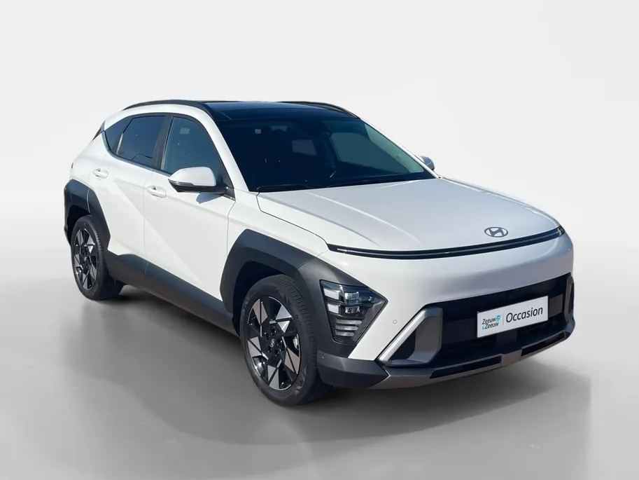 Hyundai Kona 1.6 GDI HEV Premium Sky *Automaat*Navi+360Camera*Schuif/kanteldak*Climate Control*Stoeverwarming/ventilatie*Adapt. Cruise Control*VOL OPTIES!