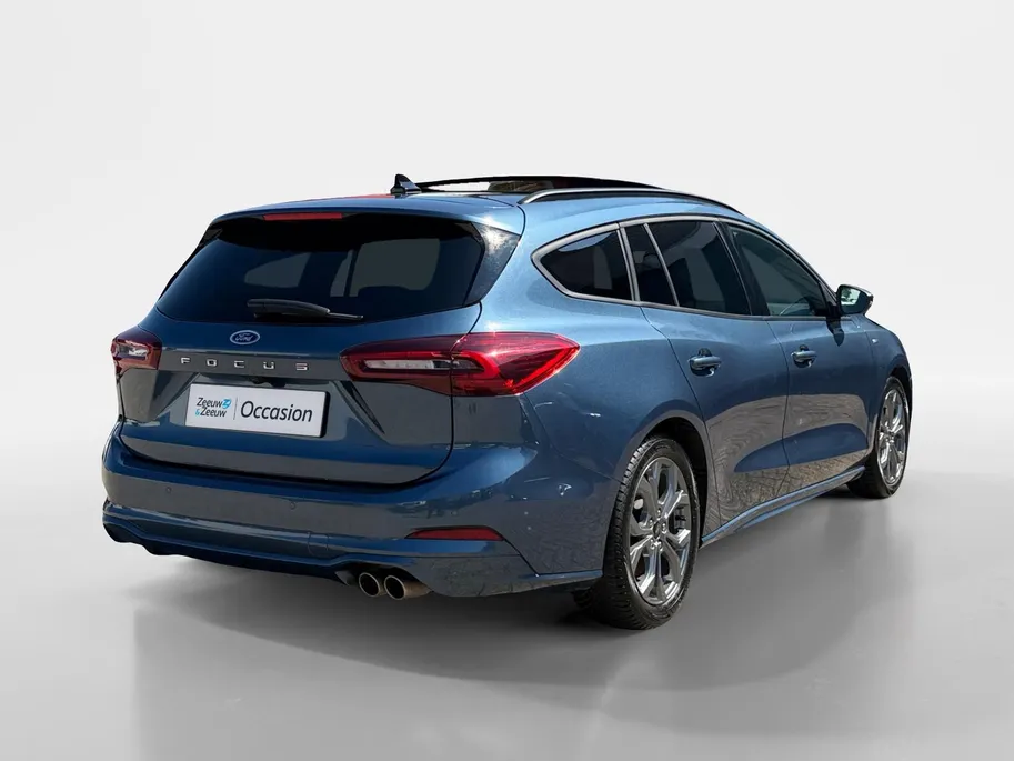 Ford Focus Wagon 1.0 EcoBoost Hybrid ST Line X | Automaat | Pano dak | Adapt. cruise control | BLIS | Winter pack | Parkeersensoren voor en achter | Achteruitrijcamera | B&O audio | Draadloos opladen mobiel | Bovag garantie |