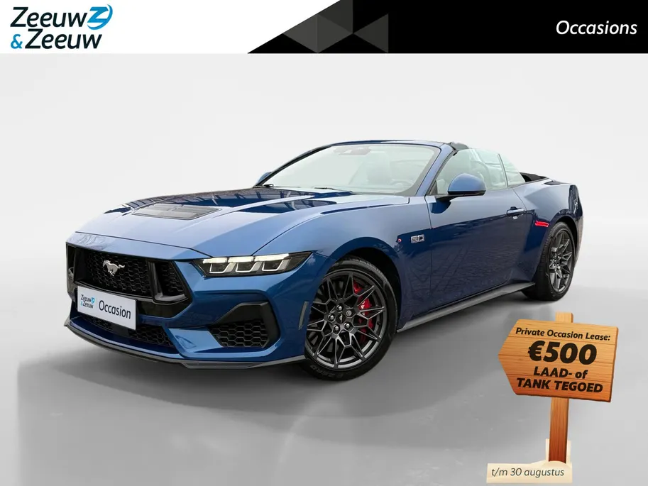 Ford Mustang 5.0 Ti-VCT V8 GT | CABRIOLET | Adaptive Cruise Control | BLIS | Kleppensysteem | Performance Modus |  Achteruitrijcamera | Leder |