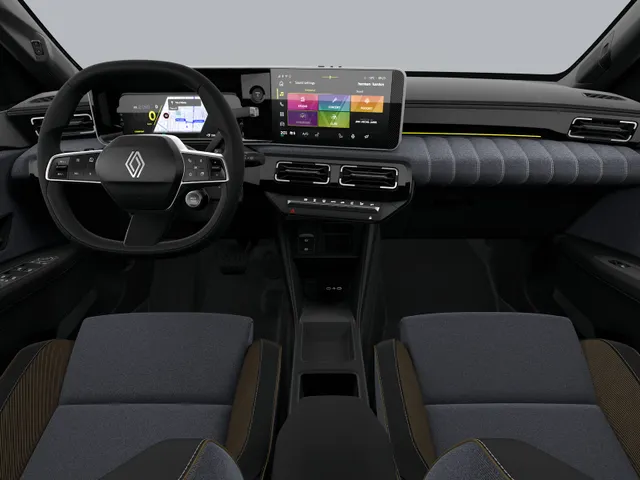 Renault 5 Techno | Achteruitrijcamera | ISOFIX-bevestigingssysteem voor kinderzitjes op passagiersstoel en op de twee buitenste zitplaatsen achter | LED-dagrijverlichting met specifiek vormgegeven lichtsignatuur