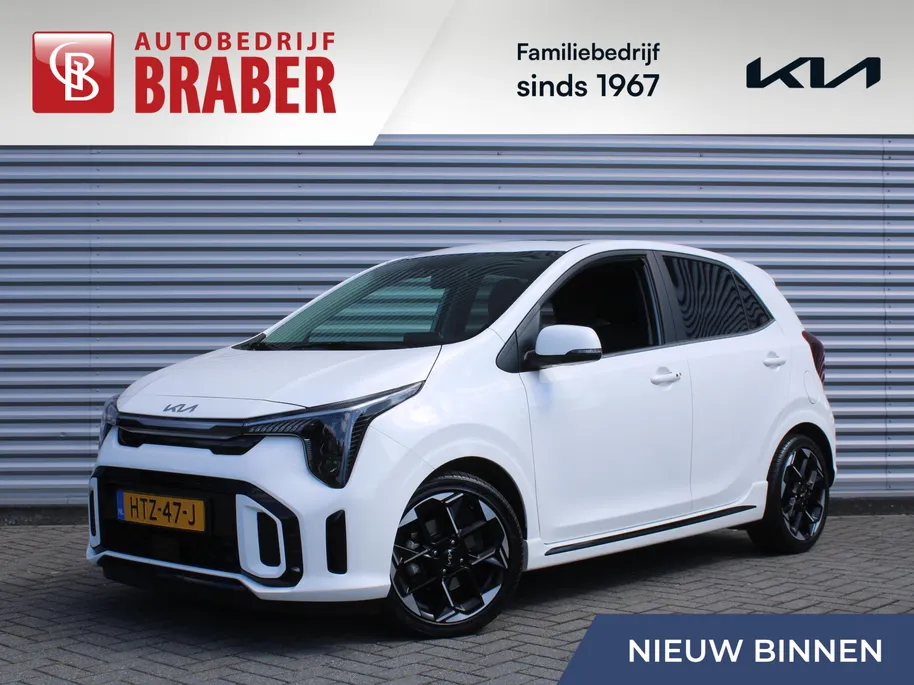 Kia Picanto 1.0 DPI GT-Line | Stuur-/stoelverwarming | Schuifdak | Camera | Dodehoek detectie | Telefoonlader | Clima | Navi | 16' LM | LED | Cruise |