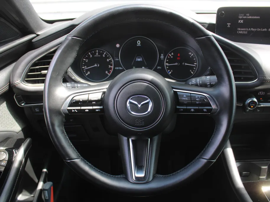Mazda 3 2.0 e-SkyActiv-X M Hybrid 6MT 186PK Exclusive-line | Leder | Heads-Up Display | Keyless | Bose Audio | 360° Camera | Elek. stoelverstelling + geheugen | Navi |