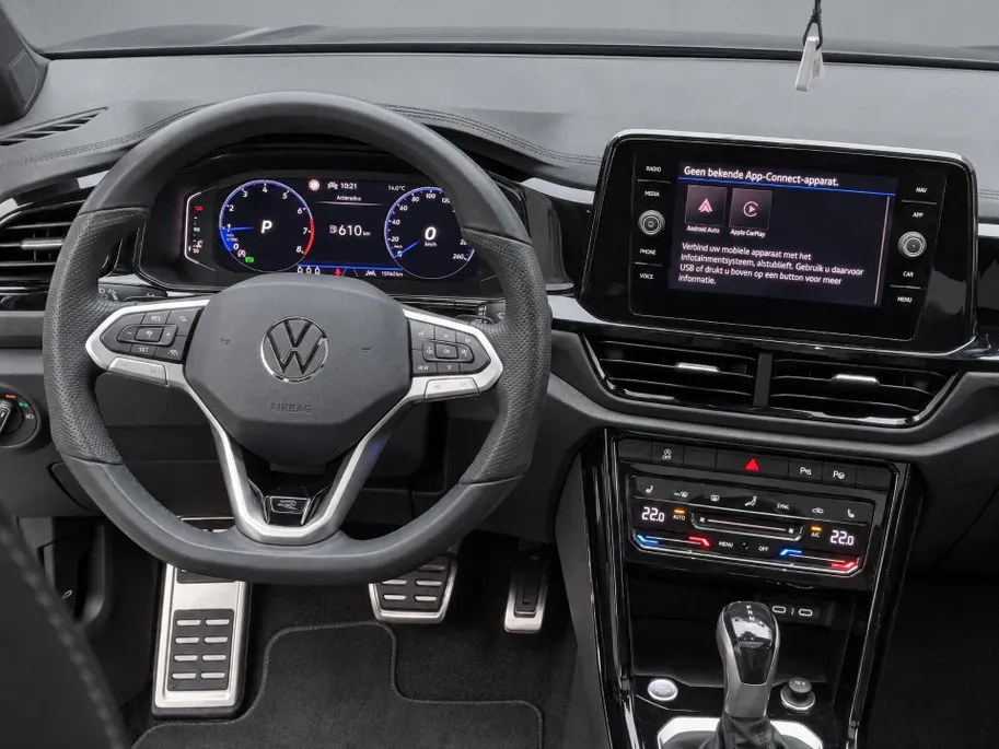 Volkswagen T-Roc 1.5 TSI 150pk DSG R-Line · Panoramadak · Camera · Keyless · Stuur- & Stoelverwarming · Elek. Achterklep · Dodehoeksensor · Garantie t/m 14-07-2027
