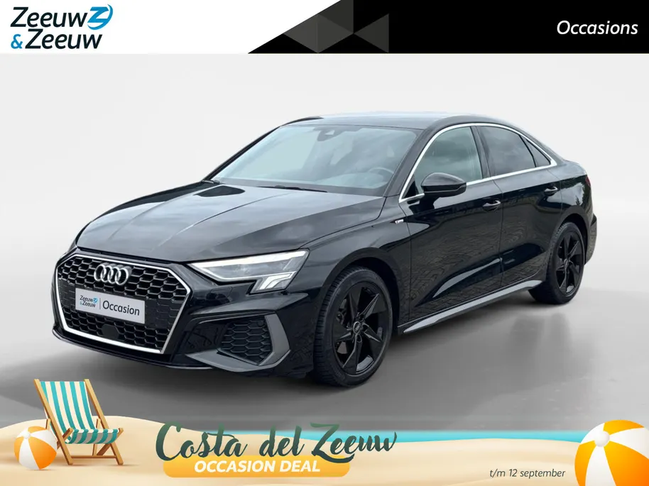 Audi A3 Limousine 110PK 30 TFSI S Edition Automaat | 1e eigenaar | Virtual Cockpit | Navi | Armsteun | Cruise Control | Zwarte Lichtmetalen Velgen | Apple CarPlay/Android Auto | Full LED koplampen | Keyless Entry |