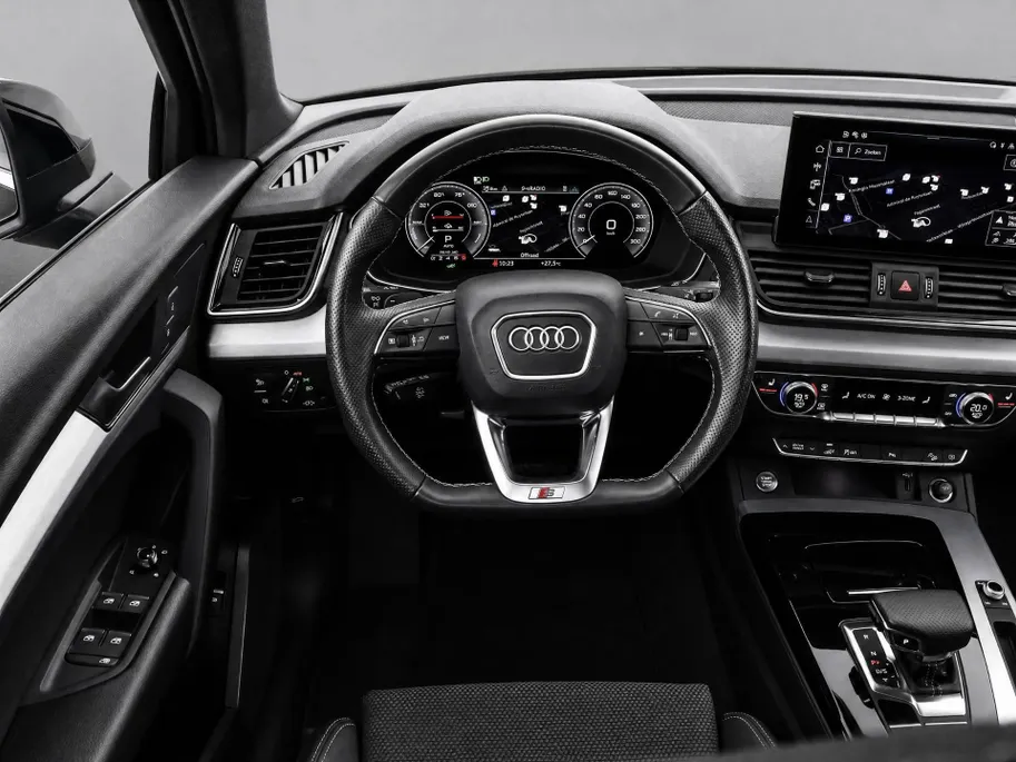 Audi Q5 Sportback 50 TFSIe 299pk S-tronic S edition · Camera · Panoramadak · Apple/Android Car Play · Navigatie · Elek. Achterklep · Stoelverwarming · EXTRA INRUILKORTING ·