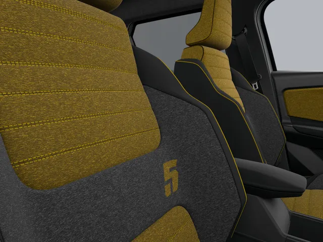 Renault 5 Iconic cinq | Achteruitrijcamera | Elektrisch verwarmbare voorstoelen | ISOFIX-bevestigingssysteem voor kinderzitjes op passagiersstoel en op de twee buitenste zitplaatsen achter