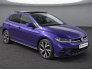 Volkswagen Polo 1.0TSI/110PK R-Line · Panoramadak · Apple/Android Car Play · Camera + Parkeersensoren · Stoelverwarming ·  Garantie t/m 31-03-2027 of 100000km.