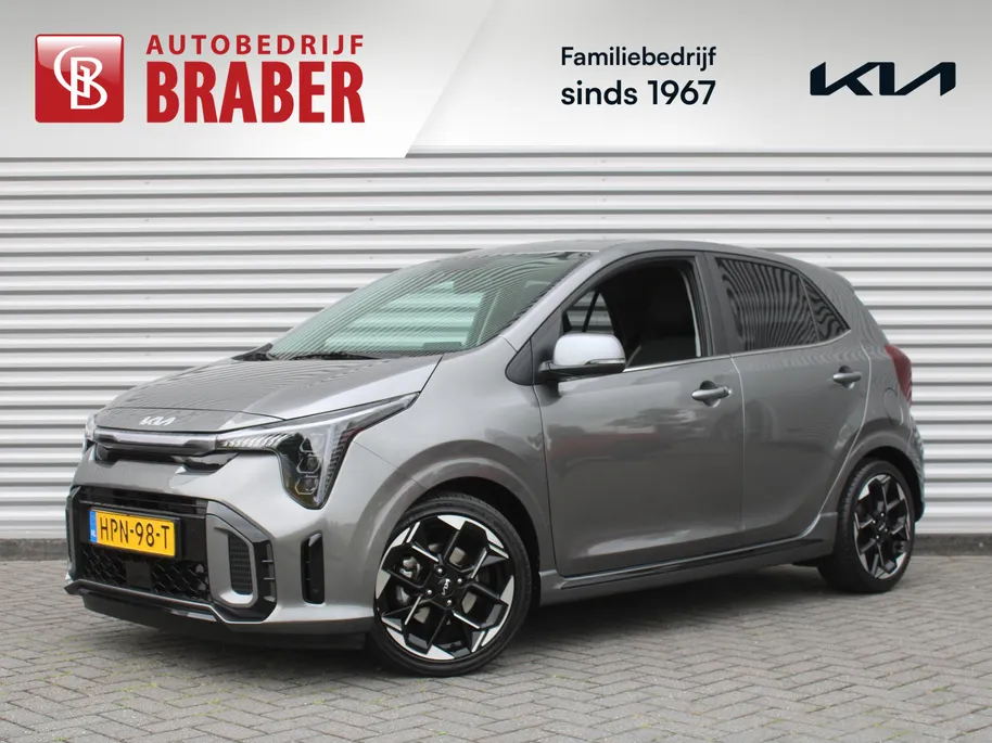 Kia Picanto 1.0 DPI GT-Line | Stuur-/stoelverwarming | Schuifdak | Camera | Dodehoek detectie | Telefoonlader | Clima | Navi | 16' LM | LED | Cruise |