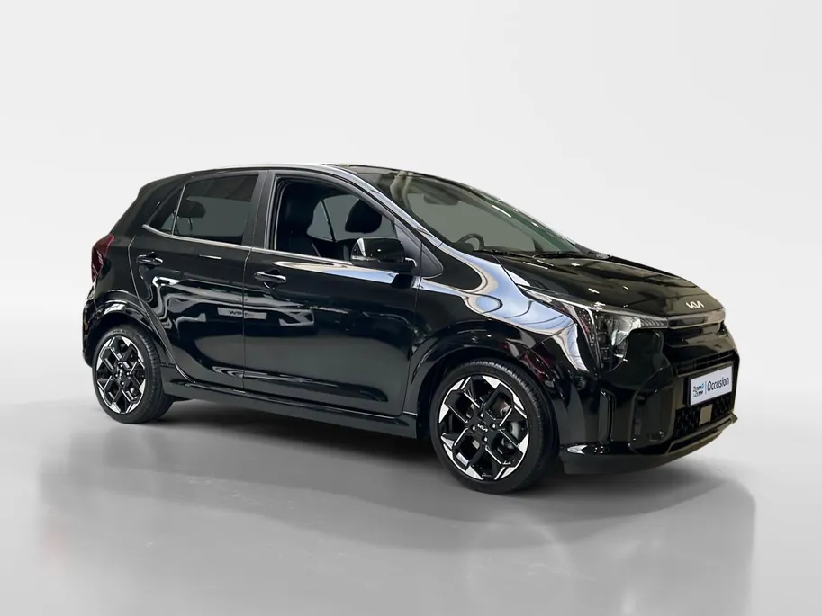 Kia Picanto 1.0 DPI GT-Line Automaat | Apple Carplay / Android Auto | Navigatiesysteem | Stoel + Stuurverwarming | Elektrisch Bedienbaar Schuif / Kanteldak | Parkeersensoren + Camera Achter | Cruise Control | Dodehoekdetectie + Correctie | Lichtsensor | 16'Lichtmetal