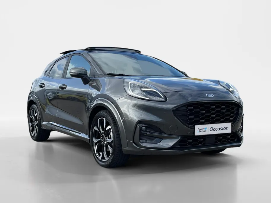 Ford Puma 1.0 EcoBoost Hybrid ST-Line X |NL Auto| Elektrisch glazen panorama-dak|Trekhaak|dodehoek detectie| Winterpack|