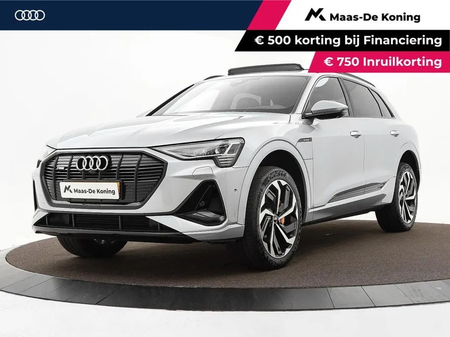 Audi e-tron 55 300kW/408PK S Line 95Kwh · SOH 94,6% · Panoramadak · Leder/Alcantara · 360°Camera + Parkeersensoren · Stoelverwarming · EXTRA INRUILKORTING ·