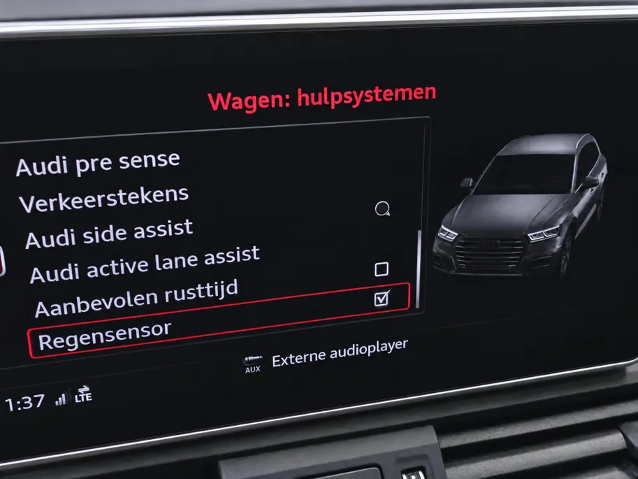 Audi Q5 50 TFSI e quattro S edition · Trekhaak · Adaptive Cruise Control · Apple/Android Car Play · Dodehoeksensoren · Stoelverwarming ·  Drive select · 360°Camera + Parkeersensoren ·