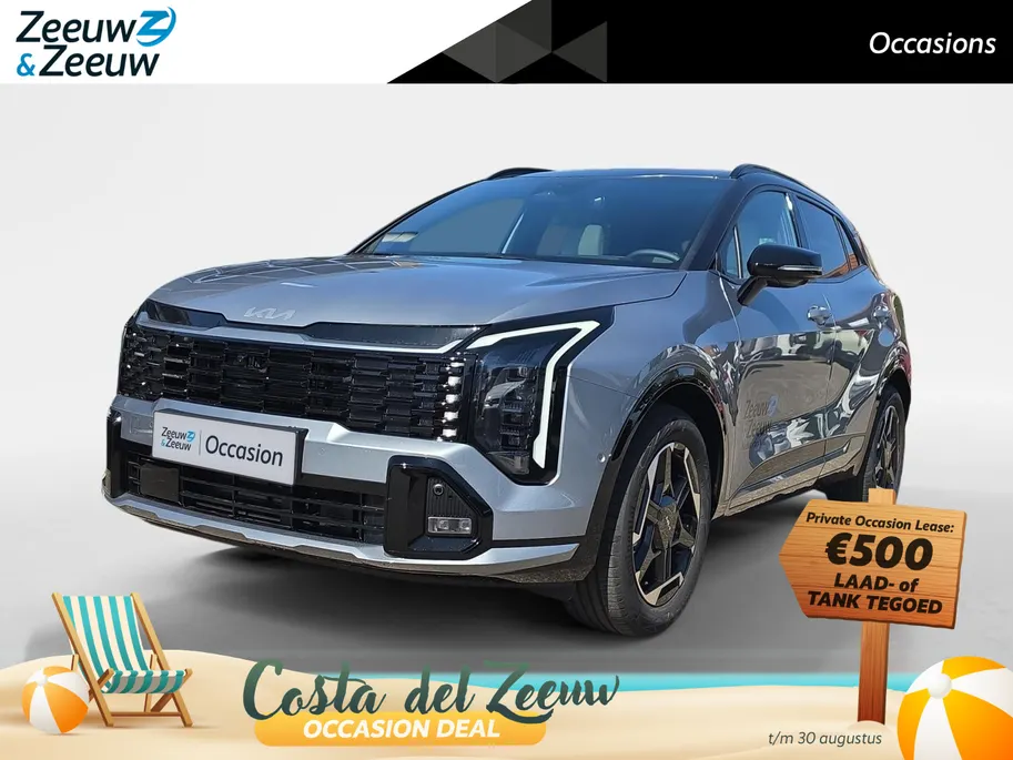 Kia Sportage 1.6 T-GDi Hybrid GT-PlusLine | Schuif/kanteldak | Lederen bekleding | 360 Graden camera | Head up display | Elektrische achterklep | Elektrische stoel verstelling met geheugen | Stoel verwarming + ventilatie voor | Dodehoek camera | Draadloze oplader | Ad