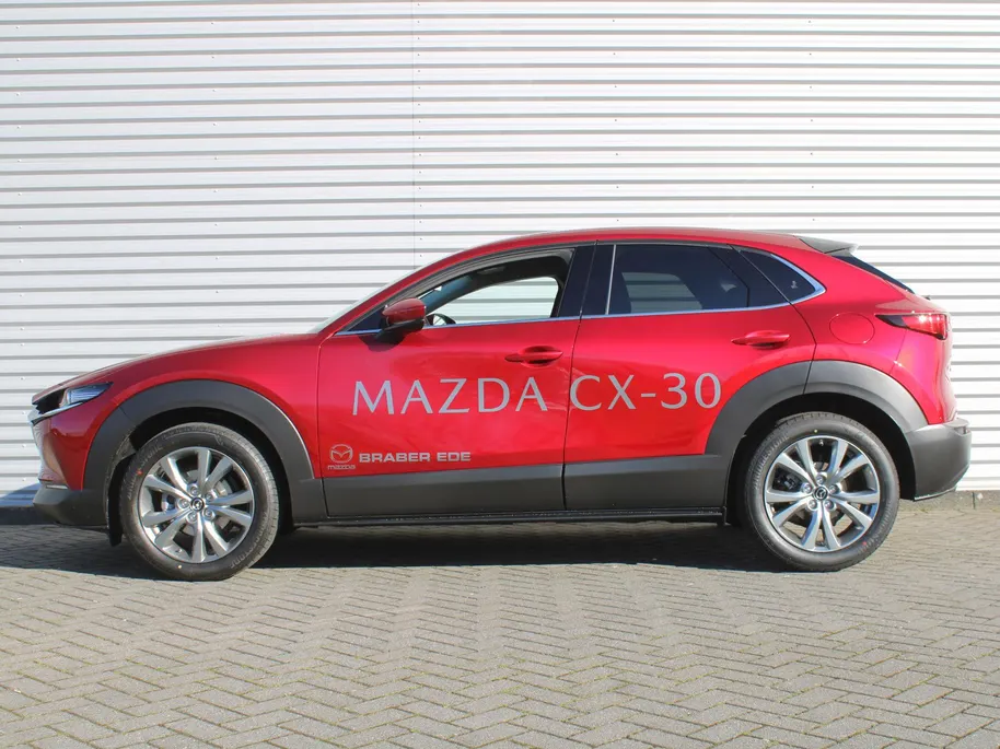 Mazda CX-30 2.5 e-SkyActiv-G M Hybrid Exc-l Bns Edition | Stuur-/stoelverwarming | 360 Camera | HUD | 18' LM | Dodehoek detectie | Cruise adapt. | LED |