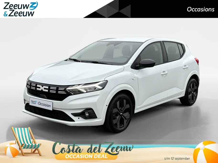 Dacia Sandero 90PK TCe Journey | Camera | Armsteun | Climate Control | Parkeersensoren | Apple CarPlay/Android Auto | Licht & Regen Sensor | Cruise Control | Lichtmetalen Velgen | Full LED |