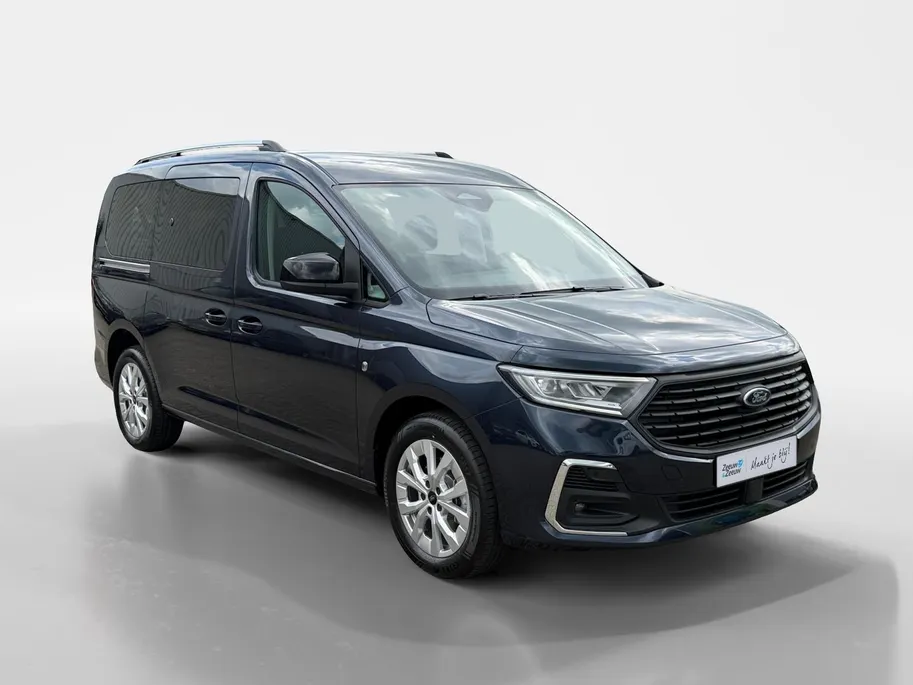 Ford Transit Connect Ford Tourneo Connect PHEV L2 Titanium 7p. | Uit Voorraad Leverbaar | Geel Kenteken | Automaat | Trekhaak | AGR Gecertificeerde Voorstoelen | Achteruitrijcamera | Winter Pakket | Adaptieve Cruise Control