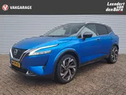 Nissan QASHQAI 1.3 MHEV Xtronic Tekna Plus | Panorama Dak | Dodehoekdetectie | Automaat | Trekhaak | Navigatie | 360 Camera | Head-up display | stuur verwarmd | Voorstoelen verwarmd | Leer | BOSE | Verwarmde voorruit