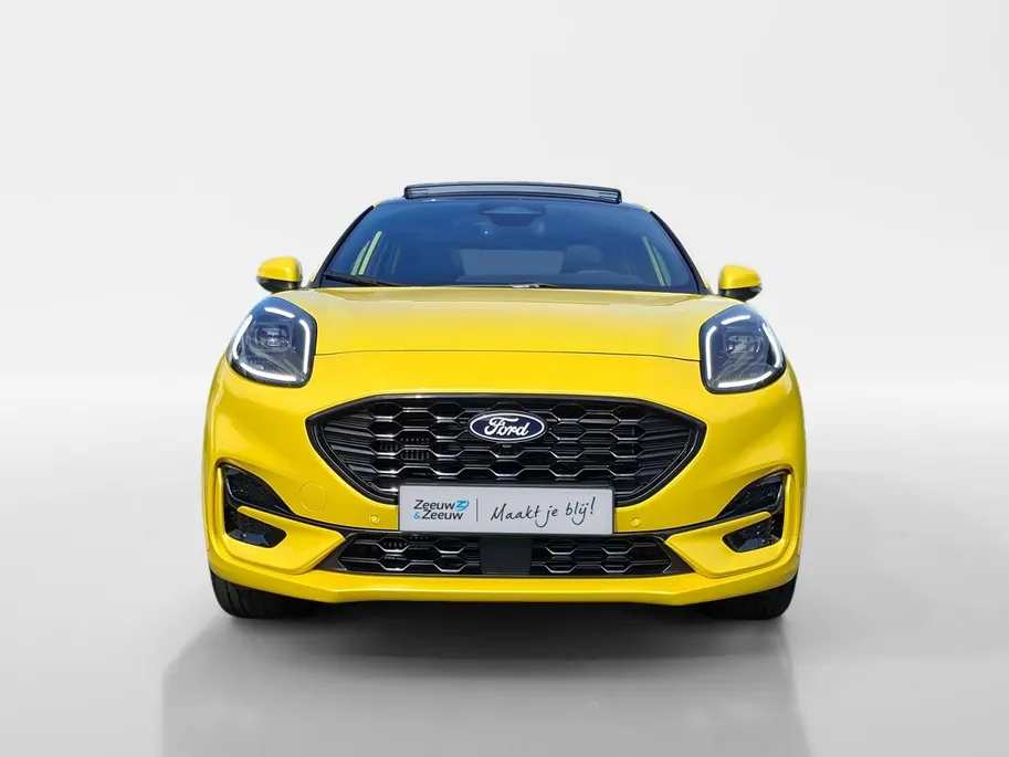 Ford Puma 1.0 EcoBoost Hybrid ST-Line | 5.000,- Ready Set Ford Bonus | Gratis automaat t.w.v. 1.500,-! | Panoramadak | Camera | Navigatie | Comfortpack | El. Achterklep | Keyless entry&start | Climate Control | Apple Carplay&Android Auto | Nieuw te bestellen! |