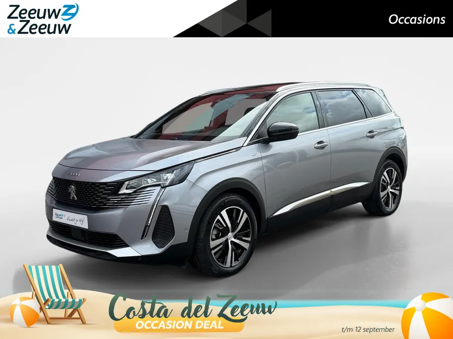 Peugeot 5008 1.2 Hybrid 136 GT 146PK AUTOMAAT | 7-persoons | Cruise Control | Climate Control | Schuif- kanteldak | 360 camera | Parkeersensoren rondom |