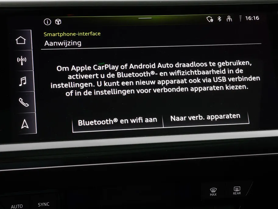 Audi Q4 Sportback e-tron 40 S edition 204 PK 77 kWh · SOH 96,3% · Panoramadak · Camera · Apple/Android Car Play · Navigatie · Head-Up Display ·