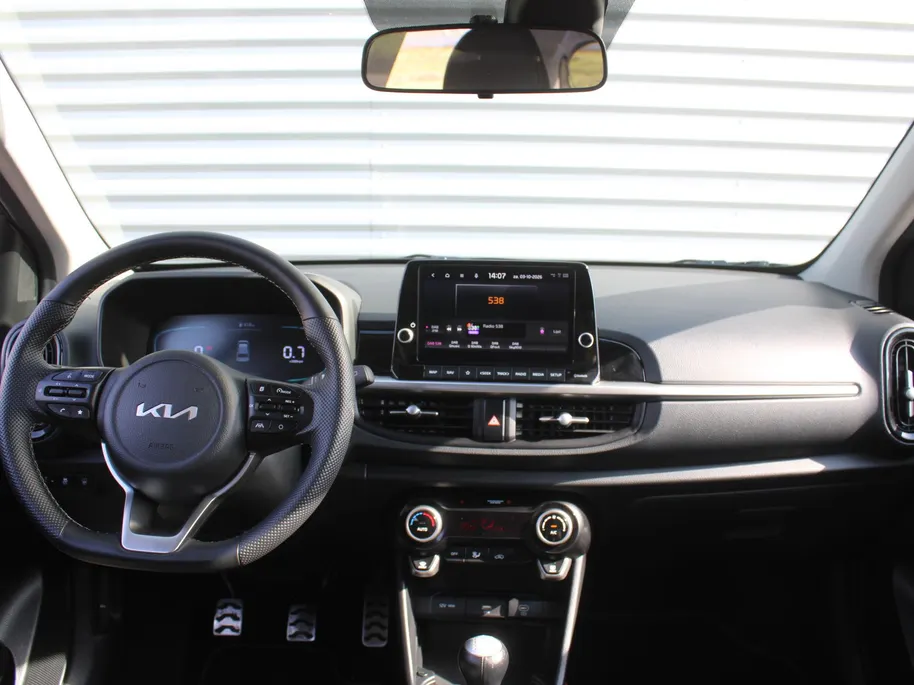 Kia Picanto 1.0 DPI GT-Line | Schuif-/kanteldak | Stuur-/stoelverwarming | Navi | Clima | Cruise | Camera | Leer | 16' LM | LED | Keyless |