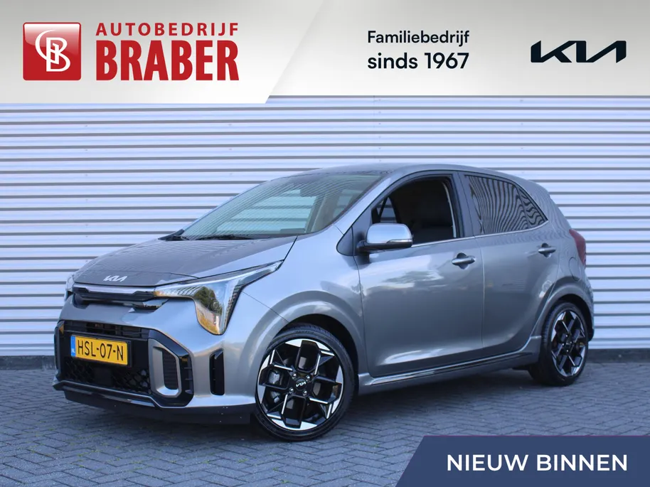 Kia Picanto 1.0 DPI GT-Line | Stuur-/stoelverwarming | Schuifdak | Camera | Dodehoek detectie | Telefoonlader | Clima | Navi | 16' LM | LED | Cruise |