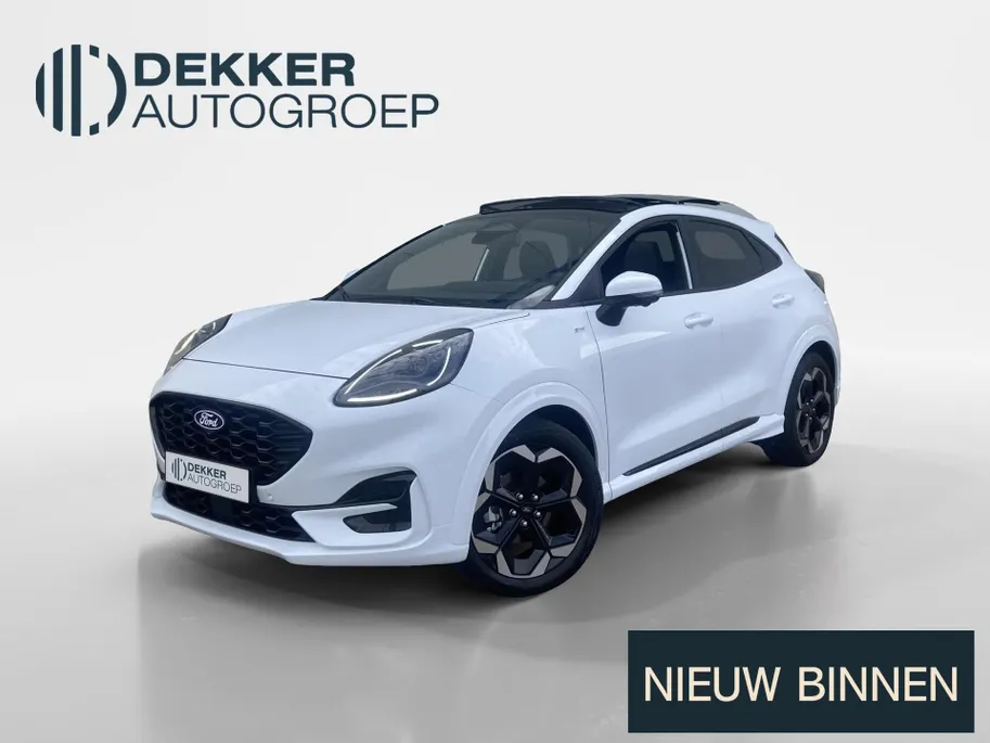Ford Puma 1.0 EcoBoost Hybrid ST-Line X Automaat Frozen White - Winter Pack - Driver Assistance Pack - Panoramadak