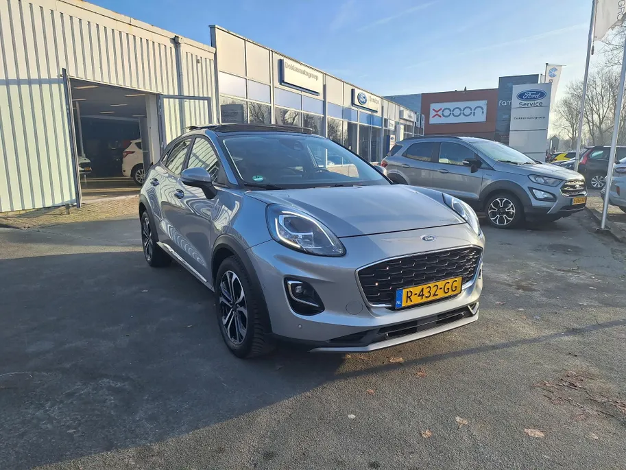 Ford Puma 1.0 EcoBoost Hybrid 125 pk Titanium Navigatie Apple Carplay/Android Auto - Achteruitrijcamera - Panoramadak - 17inch LM velgen