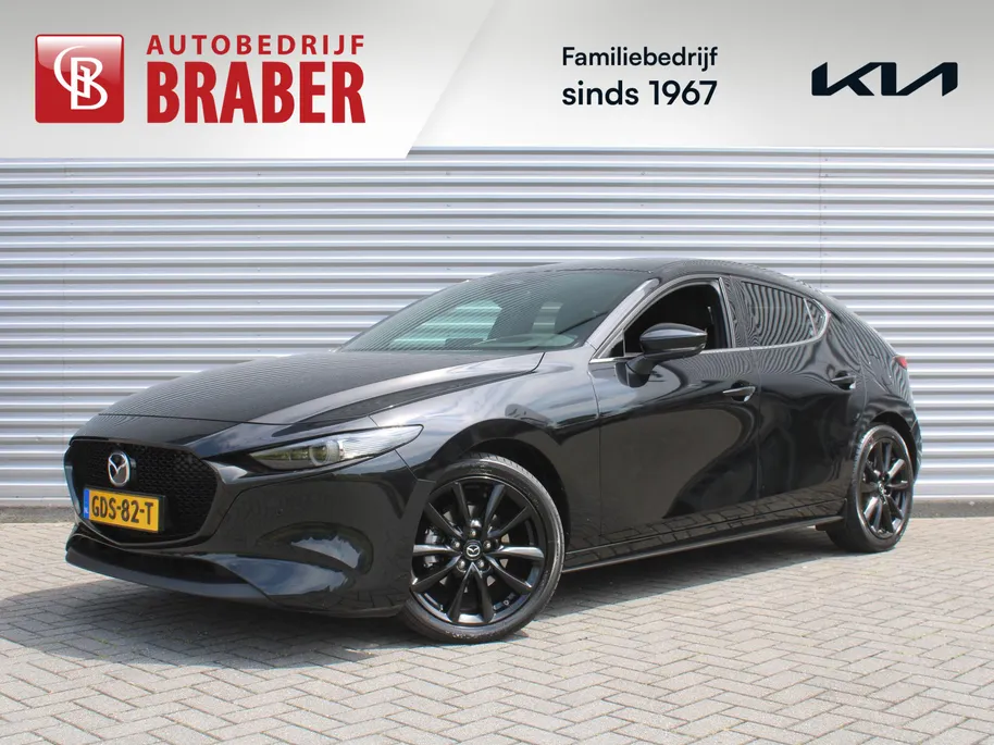 Mazda 3 2.0 e-SkyActiv-X M Hybrid 6MT 186PK Exclusive-line | Leder | Heads-Up Display | Keyless | Bose Audio | 360° Camera | Elek. stoelverstelling + geheugen | Navi |
