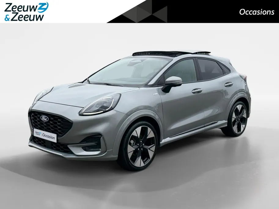 Ford Puma 1.0 EcoBoost Hybrid ST-Line X | Schuif/Kantel Dak | Stoel/Stuur/Voorruitverwarming | 19 inch | Apple/Android Carplay | Half Leder |