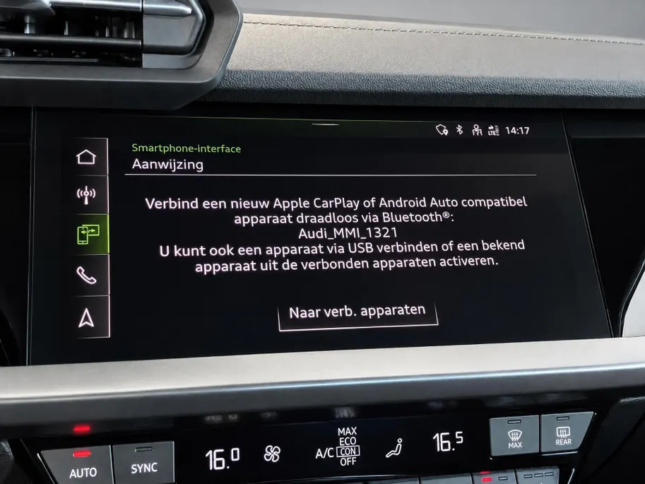 Audi A3 Sportback 40 TFSIe 150kW/204PK S Line · Panoramadak · Apple/Android Car Play · Stoelverwarming