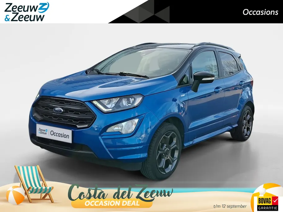 Ford EcoSport 1.0 EcoBoost ST-Line | Stoel- stuur en voorruitverwarming | Navigatie via Apple Carplay & Android auto | Cruise control