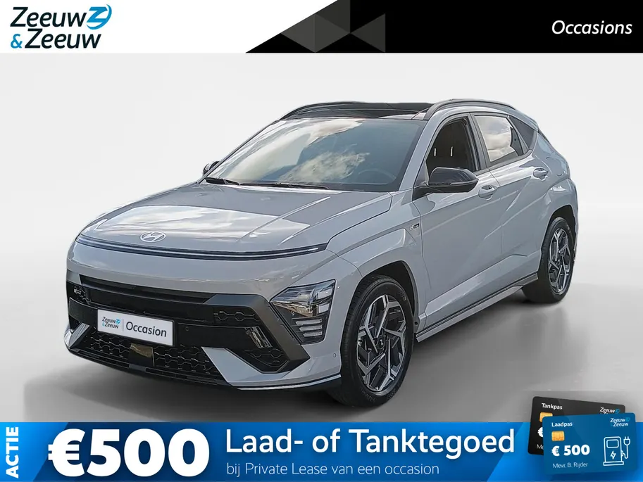 Hyundai Kona 1.6 GDI HEV N Line Sky | Apple Carplay/Android Auto | Kunstlederen/suede bekleding | Lichtmetalen velgen 5-spaaks 18 | Schuif/kanteldak