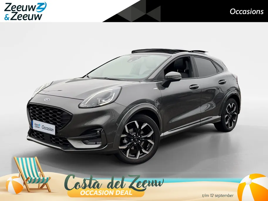 Ford Puma 1.0 EcoBoost Hybrid ST-Line X | Apple Carplay/Android Auto | Adaptive Cruise Control | Achteruitrijcamera | BLISS | Driver Assistance Pack | Panormadak | Winter Pack | Trekhaak | B&O | 12 Maanden BOVAG Garantie |