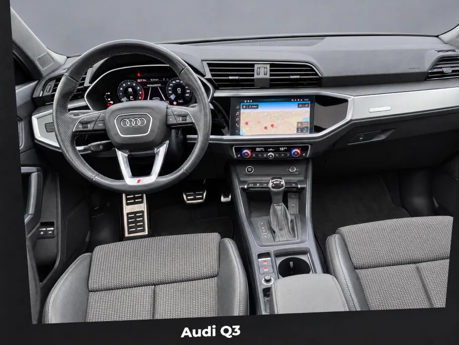 Audi Q3 Sportback 45TFSIe 245PK S Line Panoramadak · Trekhaak · Camera + Parkeersensoren · Apple/Android Car Play ·
