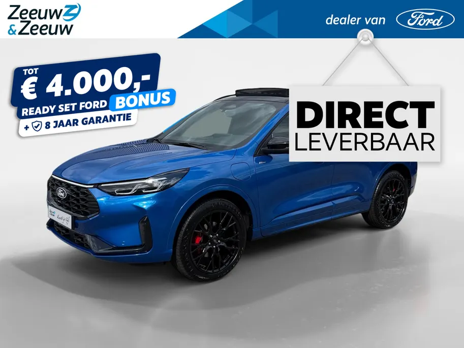 Ford Kuga 2.5 PHEV ST-Line X | Uit Voorraad Leverbaar | Tijdelijk met 8 jaar Garantie! | €4.000,- Ready Set Ford Bonus | Trekhaak | 2100kg Trekgewicht | Pano Dak | Matrix LED Koplampen | 20'Lichtmetalen Velgen | Adapt. Cruise Control | BLISS | 360 Graden Camera