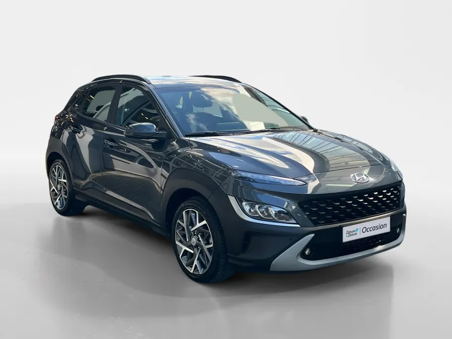 Hyundai Kona 1.6 GDI HEV Fashion Design Sky 105PK | 1ste eigenaar | Navigatie | Apple Carplay & Android Auto | Adaptive cruise control | Trekhaak | Schuif- kanteldak | Parkeersensoren achter | Stoelverwarming voor |