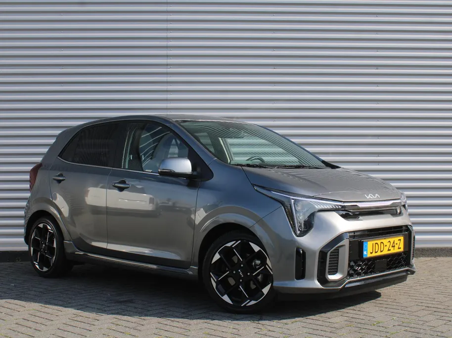 Kia Picanto 1.0 DPI GT-Line | Schuif-/kanteldak | Stuur-/stoelverwarming | Navi | Clima | Cruise | Camera | Leer | 16' LM | LED | Keyless |