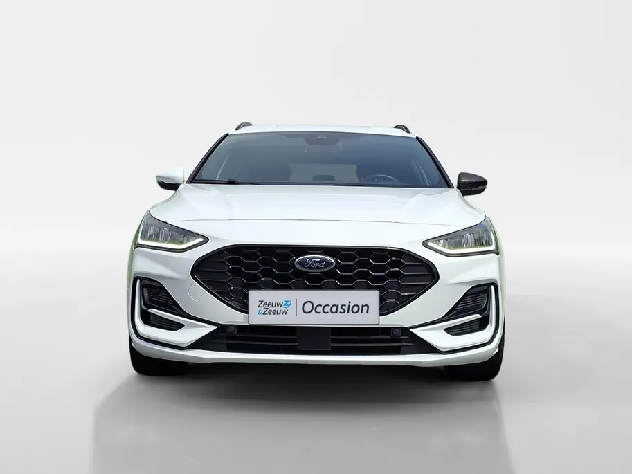 Ford Focus Wagon 1.0 EcoBoost Hybrid ST Line X 155Pk | NL-Auto | 1e eigenaar | Winterpack | Driver Assistancepack | El. Trekhaak | 18' Lichtmetaal | Adaptive Cruisecontrol | Dodehoekdetectie | AGR-best. stoel | B&O Audio |