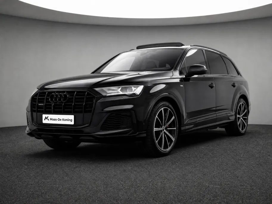 Audi Q7 55 TFSIe 381pk Quattro Pro Line S Panoramadak · Trekhaak · Luchtvering · B&O · Leder Valcona · Elek. Stoelen + Geheugen Bestuurder · 21'' Inch · 360 Camera · SOH 97,2% · EXTRA INRUILKORTING ·