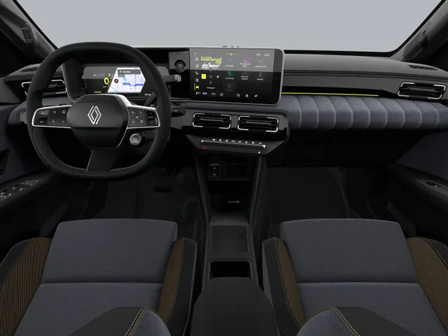 Renault 5 Techno | Achteruitrijcamera | ISOFIX-bevestigingssysteem voor kinderzitjes op passagiersstoel en op de twee buitenste zitplaatsen achter | LED-dagrijverlichting met specifiek vormgegeven lichtsignatuur