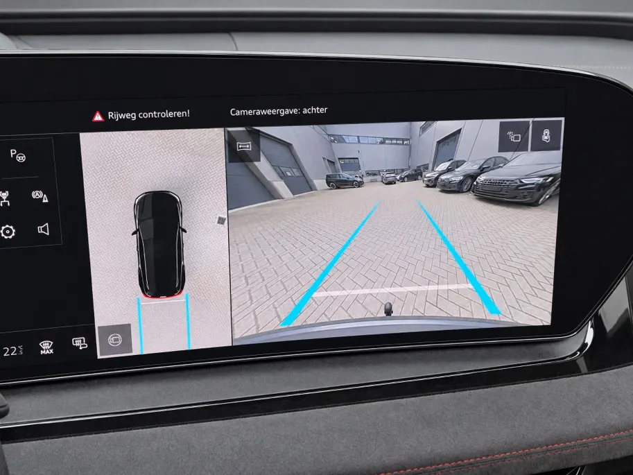 Audi Q6 e-tron S edition performance 100 kWh 306pk · SOH 98,1% · Panoramadak · Warmtepomp · 360 Camera · Wegklapbare Trekhaak · Bang & Olufsen · Kuipstoel · 21'' Inch · Garantie t/m 21-01-2031 of 100.000km