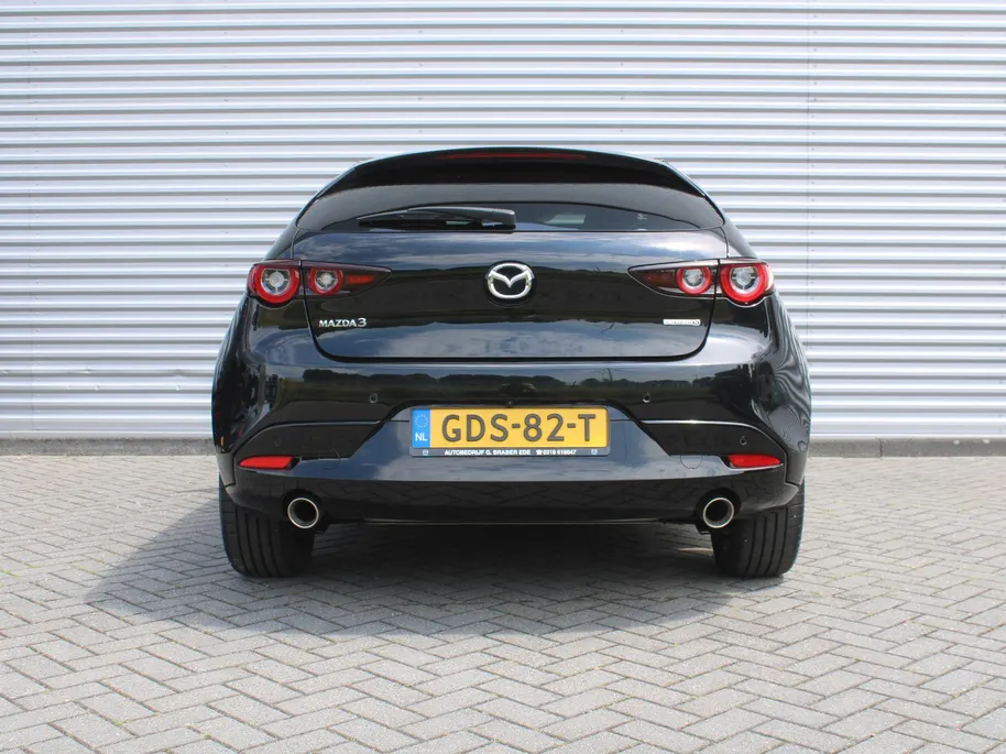 Mazda 3 2.0 e-SkyActiv-X M Hybrid 6MT 186PK Exclusive-line | Leder | Heads-Up Display | Keyless | Bose Audio | 360° Camera | Elek. stoelverstelling + geheugen | Navi |