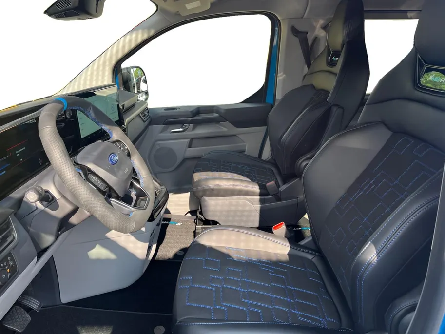 Ford E-Transit Custom 320 L2H1 MS/RT 71 kWh Dubbele Cabine 286 pk | NIEUW TE BESTELLEN | MS/RT Sports Pack | 19' LM velgen | Achterspoiler | Lederen bekleding - Financial Lease - 0,99% rente