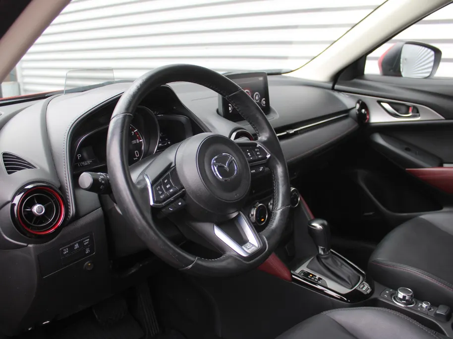 Mazda CX-3 2.0 SkyActiv-G 120 GT-M | Stuur-/stoelverwarming | Leer | Dodehoek detectie | Camera | Bose | HUD | LED | 18' LM | Cruise adapt. | Navi | Clima |