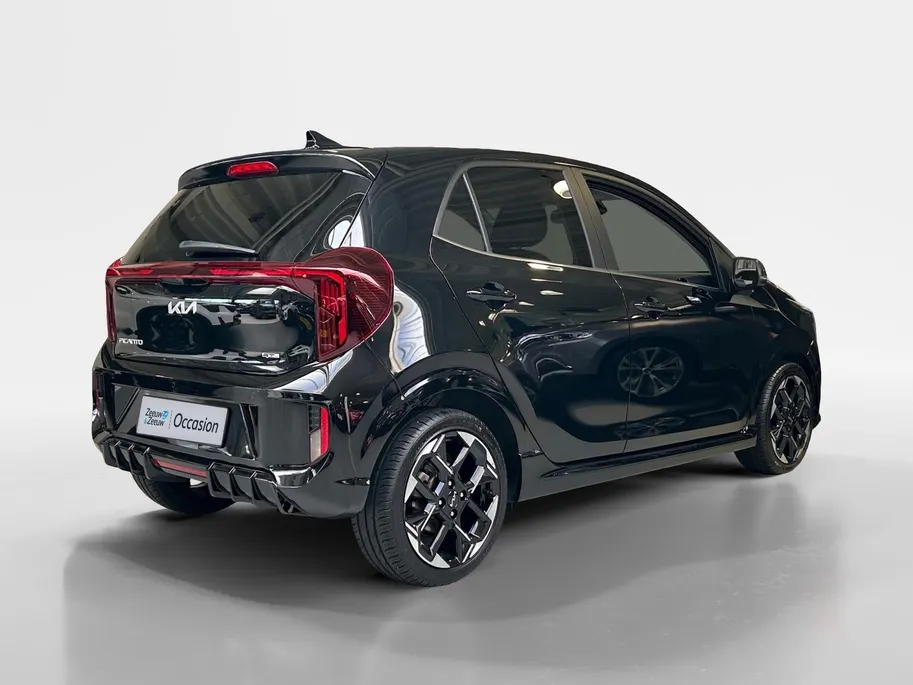 Kia Picanto 1.0 DPI GT-Line Automaat | Apple Carplay / Android Auto | Navigatiesysteem | Stoel + Stuurverwarming | Elektrisch Bedienbaar Schuif / Kanteldak | Parkeersensoren + Camera Achter | Cruise Control | Dodehoekdetectie + Correctie | Lichtsensor | 16'Lichtmetal