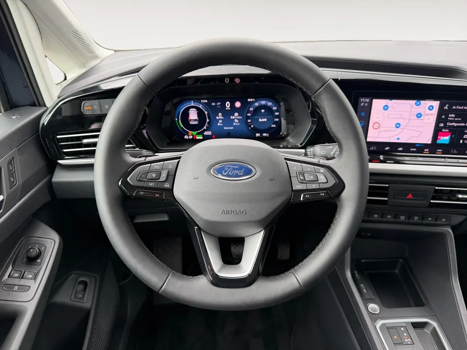 Ford Transit Connect Ford Tourneo Connect PHEV L2 Titanium 7p. | Uit Voorraad Leverbaar | Geel Kenteken | Automaat | Trekhaak | AGR Gecertificeerde Voorstoelen | Achteruitrijcamera | Winter Pakket | Adaptieve Cruise Control