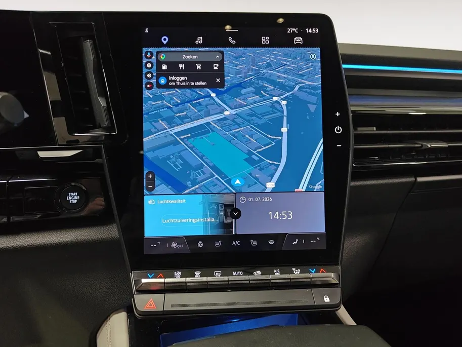 Renault Espace E-Tech full hybrid 200 iconic 7p. AUTOMAAT NAVI AIRCO 360CAMERA LEER EL. STOELEN STOEL+STUUR VERWARMING 4CONTROL ADVANCE DRIVESYSTEM ETC. DIKSTE UITVOERING DEALER ONDERHOUDEN